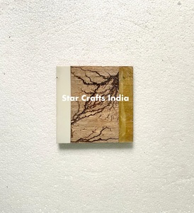 Sous-verres exigeants de 4x4 pouces Tapis en résine et en bois accessoires de cuisine sous-verres de la meilleure qualité en gros - Product Image 5