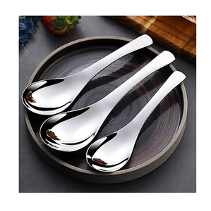 Cuchara de sopa de pescado de acero con espejo, gran oferta, 3 piezas para Hotel, restaurante, cena, cuchara de sopa, mejor precio - Product Image 5