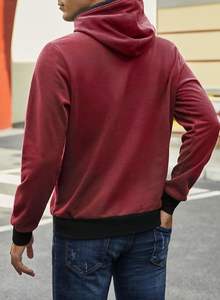 Sweat à capuche polaire hommes 300 GSM pull uni personnalisé imprimé Logo sweat à capuche poche kangourou décontracté tenue quotidienne sweat à capuche de sport - Product Image 4