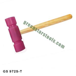 Martillo de joyero de cabeza redonda de nailon GS 972S rosa para herramientas y equipos de joyería para manualidades de joyería - Product Image 1