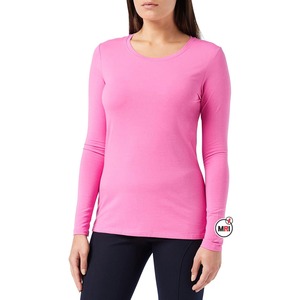 Vente en gros de chemise à col rond 100% coton de haute qualité personnalisée chemises unies à manches longues en tricot pour femmes - Product Image 1