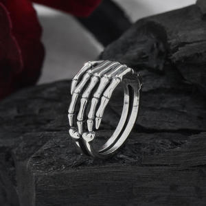 Jeulia <b>Sterling</b> <b>Silver</b> Geometric Skeleton Statement <b>Ring</b> for <b>Men</b> - Product Image 4