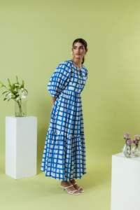 Caftan indien fait à la main imprimé en blocs pour femmes manches longues en coton doux vêtements de nuit décontractés pour l'été tendance taille 6XL - Product Image 2