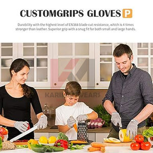 Gants de sécurité anti-coupures personnalisés, qualité alimentaire, protection pour la découpe de viande, le décorticage d'huîtres, le filetage de poisson, le hachage de légumes - Product Image 2