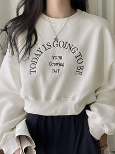 Sweat-shirts surdimensionnés en éponge française 500 g/m² pour femmes sweat-shirts personnalisés avec logo brodé unisexe avec personnalisation complète - Product Image 5