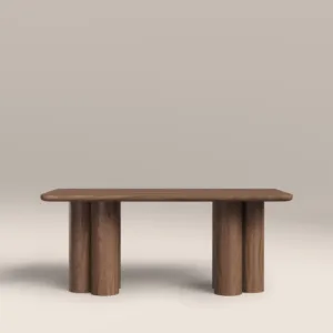 โต๊ะอาหารไม้ทรงสี่เหลี่ยมผืนผ้า 6 ที่นั่ง รุ่นซินเทียร์ วอลนัท โนเอลล์ - Product Image 2