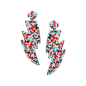 ต่างหูลูกปัดแฟชั่นทำมือสำหรับผู้หญิงทำมือหลายสี - Product Image 4