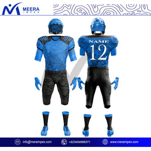 Uniforme de football américain haut de gamme pour unisexe personnalisé texturé imprimé col en V grande taille uniforme de football américain pour hommes - Product Image 2