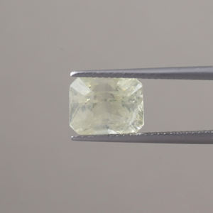 Saphir bleu jaune naturel, pierre précieuse non montée, certifiée IGI, qualité AAA, taille émeraude 10x8mm, 6,48 carats, 6mm, ciré/huileé, bijoux légers - Product Image 1