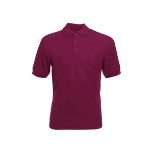 Polo à manches courtes pour homme en piqué, couleur unie, tissu tricoté décontracté, coupe classique, bleu - Product Image 6
