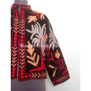 เสื้อแจ็คเก็ตปักลายคอร์ติส คุณภาพสูง ลายใหม่ สไตล์โบฮีเมียน ฮิปปี้ อินเดีย สำหรับทุกเพศ เสื้อโค้ท แจ็คเก็ตคอร์ติส สำหรับผู้หญิง ใส่ไปงานปาร์ตี้ - Product Image 2