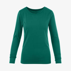 Haute qualité Logo personnalisé hôpital sous chemise respirant col rond à manches longues t-shirts infirmière gommage Slim Fit uniformes hospitaliers - Product Image 3