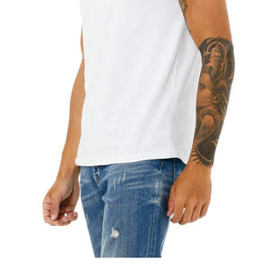 ตะเข็บด้านข้างขายปลีกพอดี100% Airlume หวีและแหวนปั่นฝ้าย32เดี่ยว4.2ออนซ์สีขาว/สีดำ Unisex ถังเจอร์ซีย์ - Product Image 5