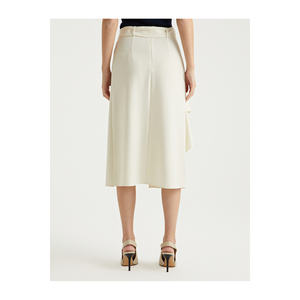 Falda de bolsillo con cinturón grueso asimétrico para mujer - Product Image 4