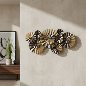 Modern <b>Oversized</b> Metal <b>Wall</b> <b>Art</b> Abstract Design Decorative <b>Wall</b> Hanging for Homes, Hotels, and Restaurants - Product Image 4