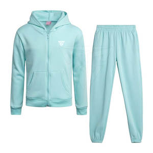 Venta al por mayor 100% algodón de los hombres de talla grande chándal de lana de diseño personalizado sudaderas con capucha chándal con patrón sólido para el invierno - Product Image 1