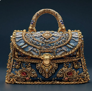 Dazzling floral diamond tote. Perfect for red <b>carpet</b> events. Available at wholesale prices. - Product Image 4