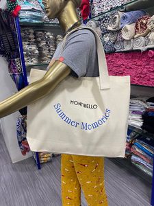 Bolso de playa de lona de moda de alta calidad, correas de algodón, Asa impresa para compradores, todo tipo de bolsos, comprador directo del fabricante - Product Image 2