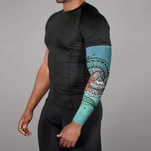 Manga del brazo de ciclismo personalizada al por mayor Anti-UV deportes compresión hombre béisbol mangas del brazo 2 uds protección solar impresión - Product Image 6