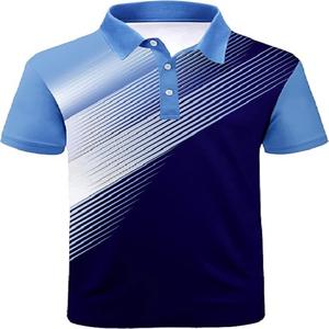 Nouveau T-shirt imprimé 3D de golf pour hommes minces 100% coton anti-rides décontracté à manches courtes - Product Image 5