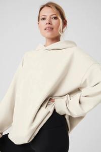 Sweat à capuche long oversize pour femme, velours épais et chaud, 100% coton, décontracté, streetwear d'hiver - Product Image 3