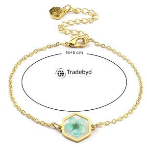 Pulseras de resina hechas a mano Tradebyd, joyería elegante para mujeres, niñas, fiestas y regalos - Product Image 1