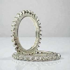 Premium Quality <b>Women's</b> <b>Bangle</b> Set Oval Cut Pearl Design <b>Silver</b> Finish Wedding Trendy Style Wholesale for Global Export - Product Image 1