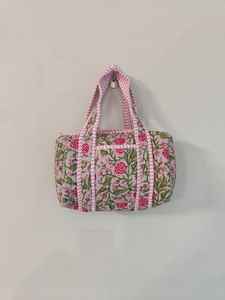 Sac matelassé en coton imprimé à la main, mini, fait main |   Sac de voyage élégant pour le shopping |   Idéal - Product Image 1