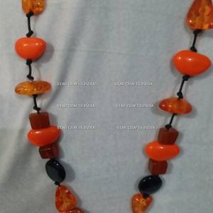 Comprar collar de resina roja de alta calidad joyería de moda para las mujeres de la India mirada de moda collar de resina hecha a mano - Product Image 3