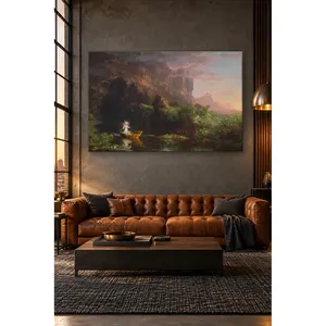 Fida Thomas Cole Le voyage de la vie : Impression sur toile sur le thème de l'enfance - Product Image 2