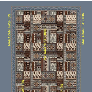 Tela de gasa suave de diseño tradicional indio múltiple verde/Georgette Dupatta para niñas tela de vestido ecológica orgánica - Product Image 1