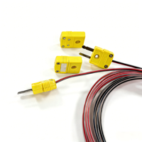Termokopel Tipe K Berlapis Ganda GH3039 Probe Sensor Suhu Tinggi Presisi Tinggi OEM Dapat Disesuaikan IP65