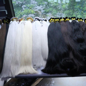 Extensions de cheveux humains vietnamiens 50 à 90cm droits à double tirage prix d'usine en vrac à vendre usine du Vietnam - Product Image 1