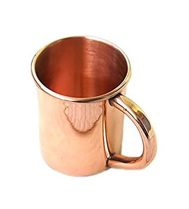Classic 4 Ounce Moscow Mule Shot Mugs with Solid Copper Handle Solid Copper Classic Beer Glasses Brown <b>Unique</b> Mug No Accessories - Product Image 1