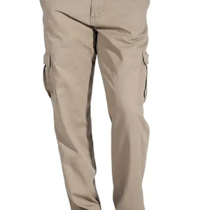 กางเกงคาร์โก้ผ้าแคนวาส 100% ทันสมัยสำหรับผู้ชาย ทรงตรง เอวกลาง ระบายอากาศได้ดี มีหลายกระเป๋า ปรับขนาดได้ - Product Image 1