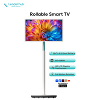 Leaderhub Rolling Tv Screen 27 Inch With Min Stand on Wheels Pantalla táctil Portable Smart TV