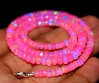 Collier de perles facettées en opale éthiopienne rose AAA, 4-5 mm, collier en opale de feu Welo naturelle, bijoux en opale perlée en gros, 16 pouces