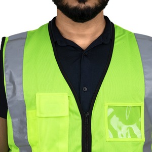 Chaleco de seguridad de alta visibilidad al por mayor, ropa de trabajo de tela de malla de color personalizada, otro uniforme, chaleco reflectante de advertencia para trabajo - Product Image 6