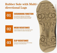 Bottes tactiques en cuir pour hommes, fermeture à lacets, légères, pour le désert et la jungle, travail en extérieur, utilisation à moto