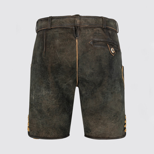 Authentic Style Bavarian <b>Short</b> Lederhosen Natural Look High Street Genuine <b>Leather</b> Pants Canvas Traditional Lederhosen <b>Shorts</b> - Product Image 6