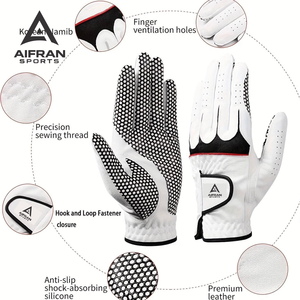 Gants de golf personnalisés AIFRAN en gros : Mitaines de golf professionnelles à ajustement hautement élastique - Product Image 2