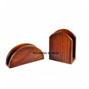 Servilletero cuadrado de madera hecho a mano de lujo clásico elegante soporte de tejido para uso doméstico - Product Image 3