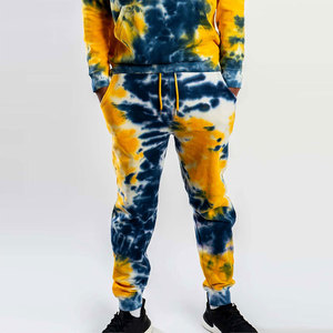 Trajes Deportivos Tie Dye de Alta Calidad al por Mayor para Hombre, Ropa Deportiva Sólida para Gimnasio, Trajes Deportivos Tie Dye Antiencogimiento - Product Image 4