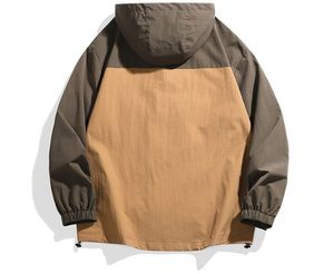 Chaquetas Softshell de exterior para hombre personalizadas para invierno, transpirable, a prueba de viento, impermeable, Capucha con cuello levantado, Otoño, lona fina, OEM ODM - Product Image 4