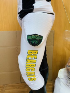 High Quality Custom Embroidery American Football Jersey Set Good Quality Sublimation Padded Pant <b>Socks</b> Breathable Plus Size - Product Image 3