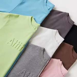 Camiseta de Algodón de Primera Calidad con Estampado 3D en Relieve, Marca Original de Bangladesh, Lote de Excedentes de Existencias, Ropa Sobrante, Muestra de 7 Días - Product Image 4