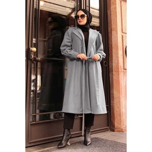 Abrigo Cachemira Manga Globo Gris - Product Image 2