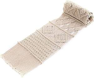 Camino de mesa de macramé tejido a mano personalizado, decoración Bohemia para bodas, mesas de comedor, eventos navideños y hogares elegantes - Product Image 1