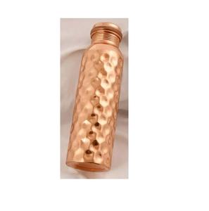 Bouteille d'eau en cuivre pur 100% 34 Oz Extra Large-Récipient en cuivre pur pour le yoga bouteille en cuivre pur martelé antique - Product Image 3