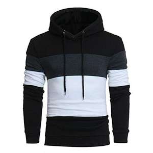 Sweat à capuche en molleton de coton multicolore de qualité supérieure pour hommes sweat à capuche bicolore veste zippée douce broderie manteau d'hiver teint uni - Product Image 1
